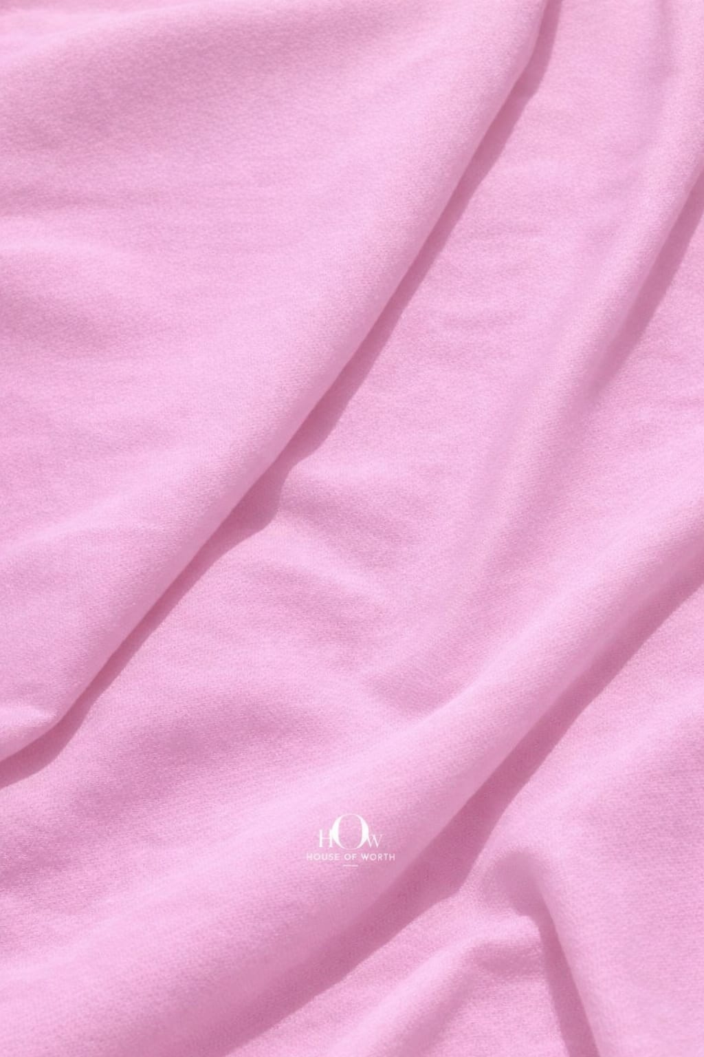 Plain baby pink banana crepe fabric by metre for party wear, bridesmaid looks and tailoring