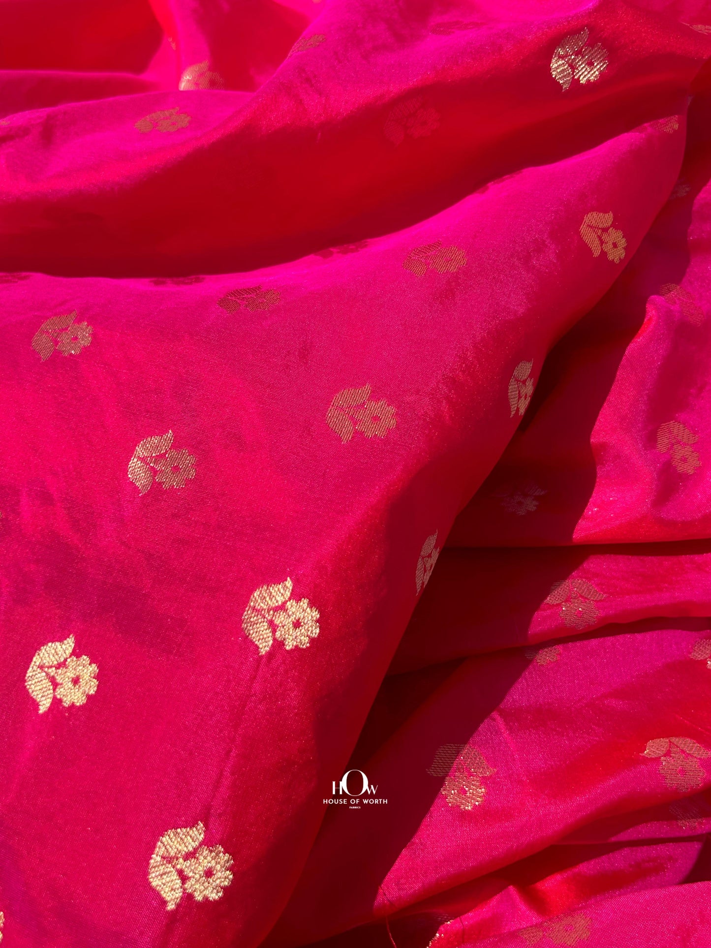 Bridal Banarasi silk lehenga from Varanasi with heavy embroidery, perfect for weddings.