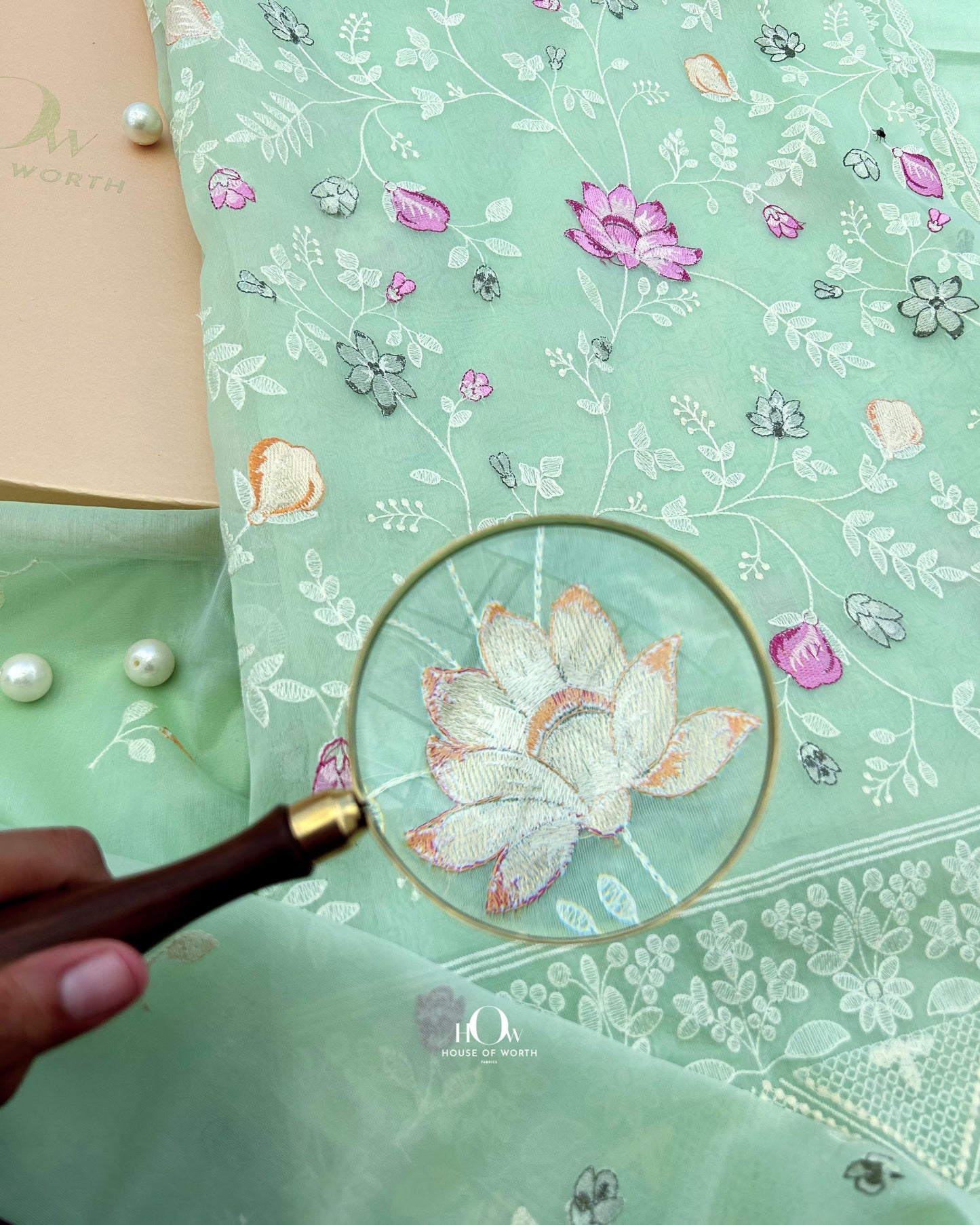 Kora silk suit set in pastel colours. Kora silk saree.