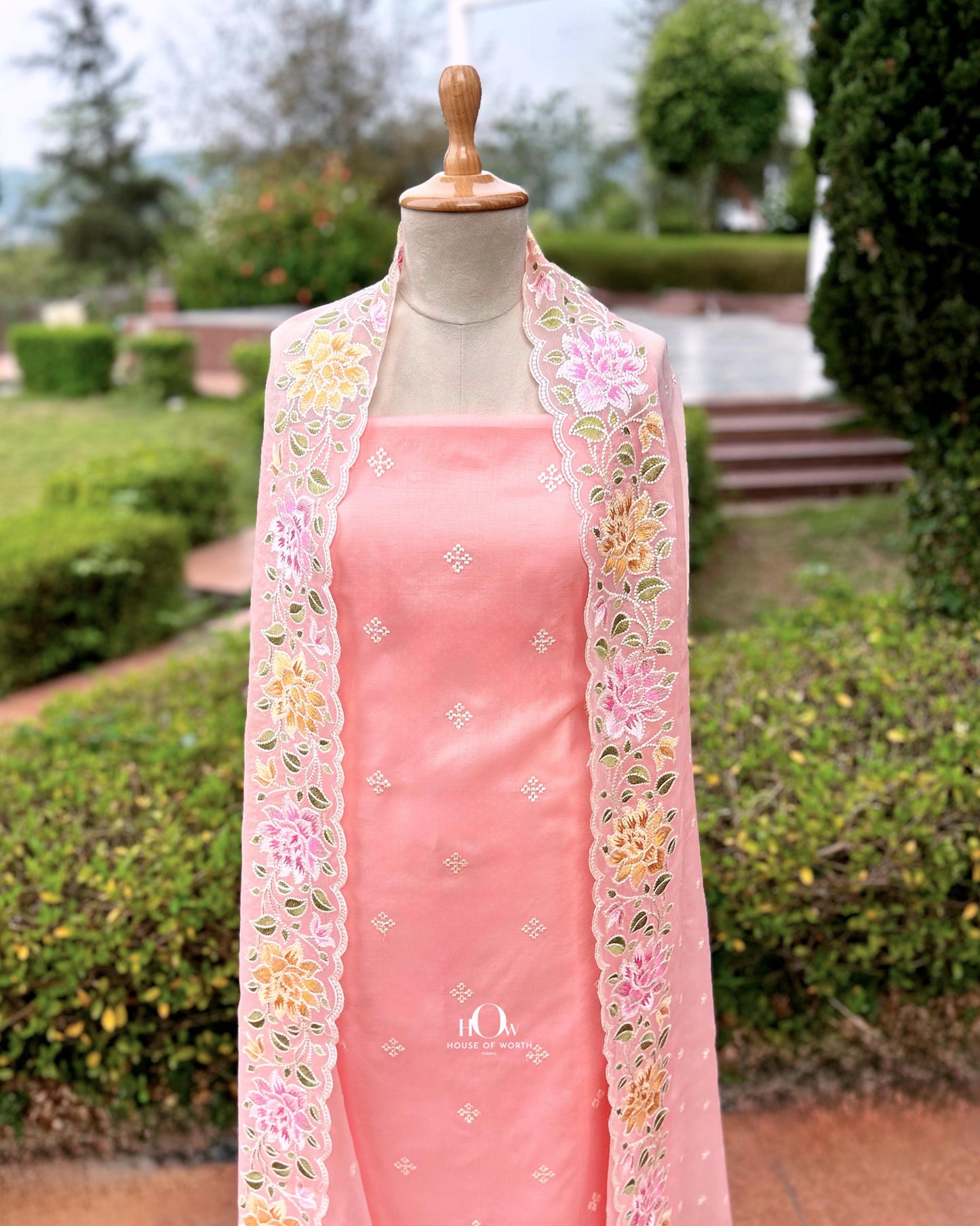 Kora silk organza suit set for festive wear