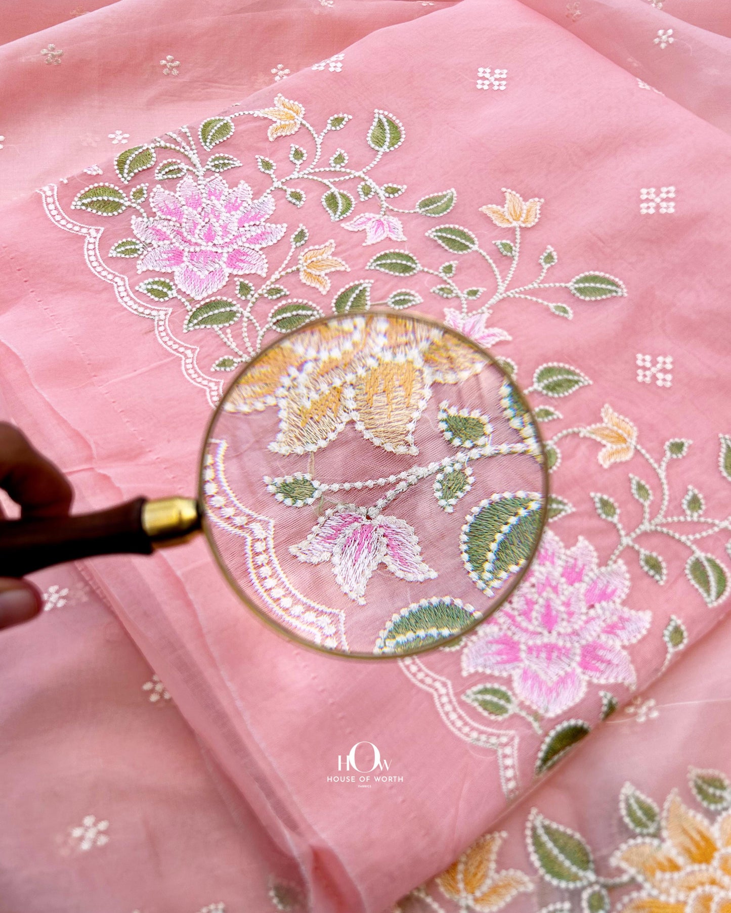Kora silk unstitched suit with dupatta and bottom.