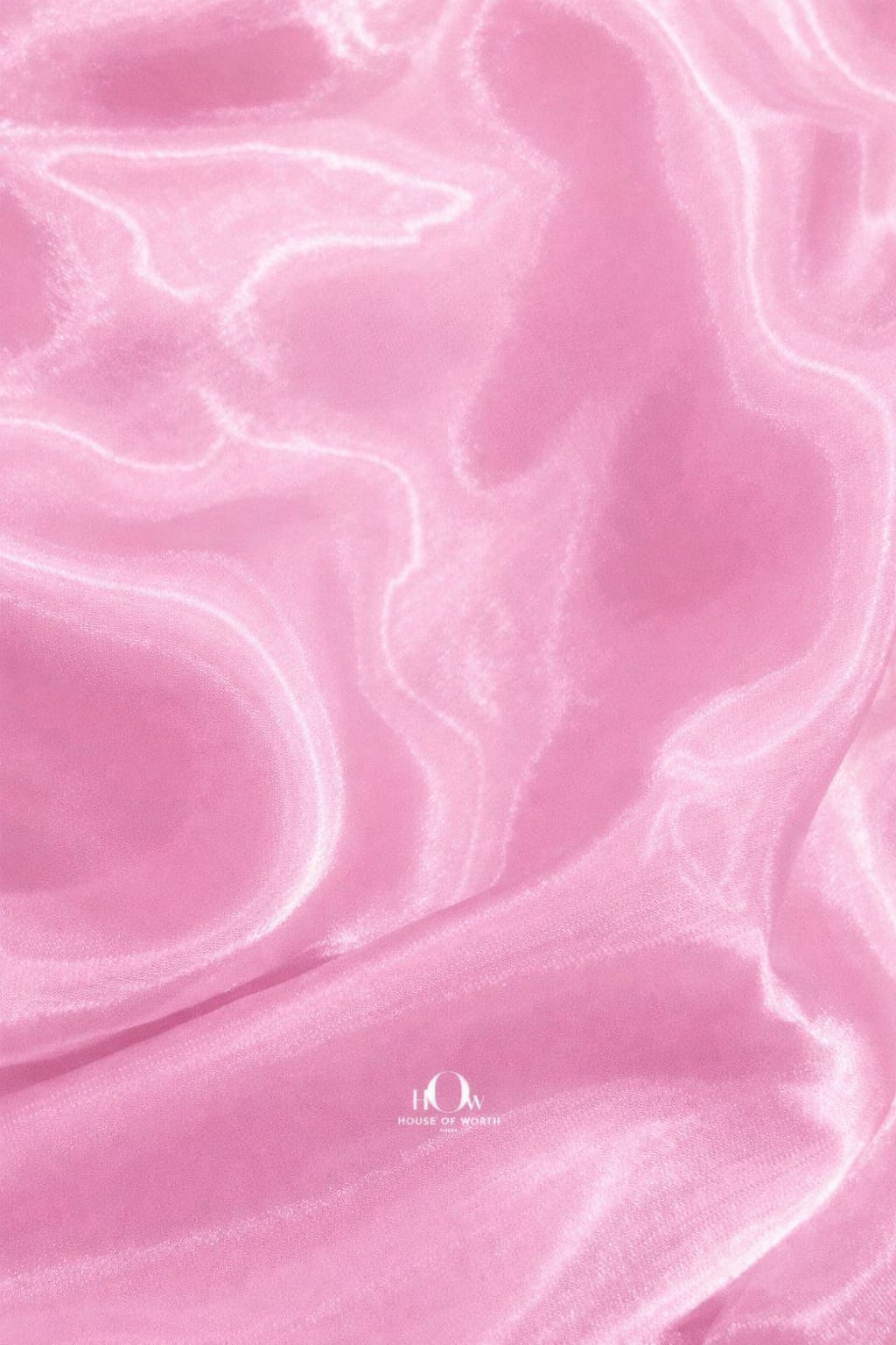 Luxury glass organza fabric in pastel pink shade for fashion collections