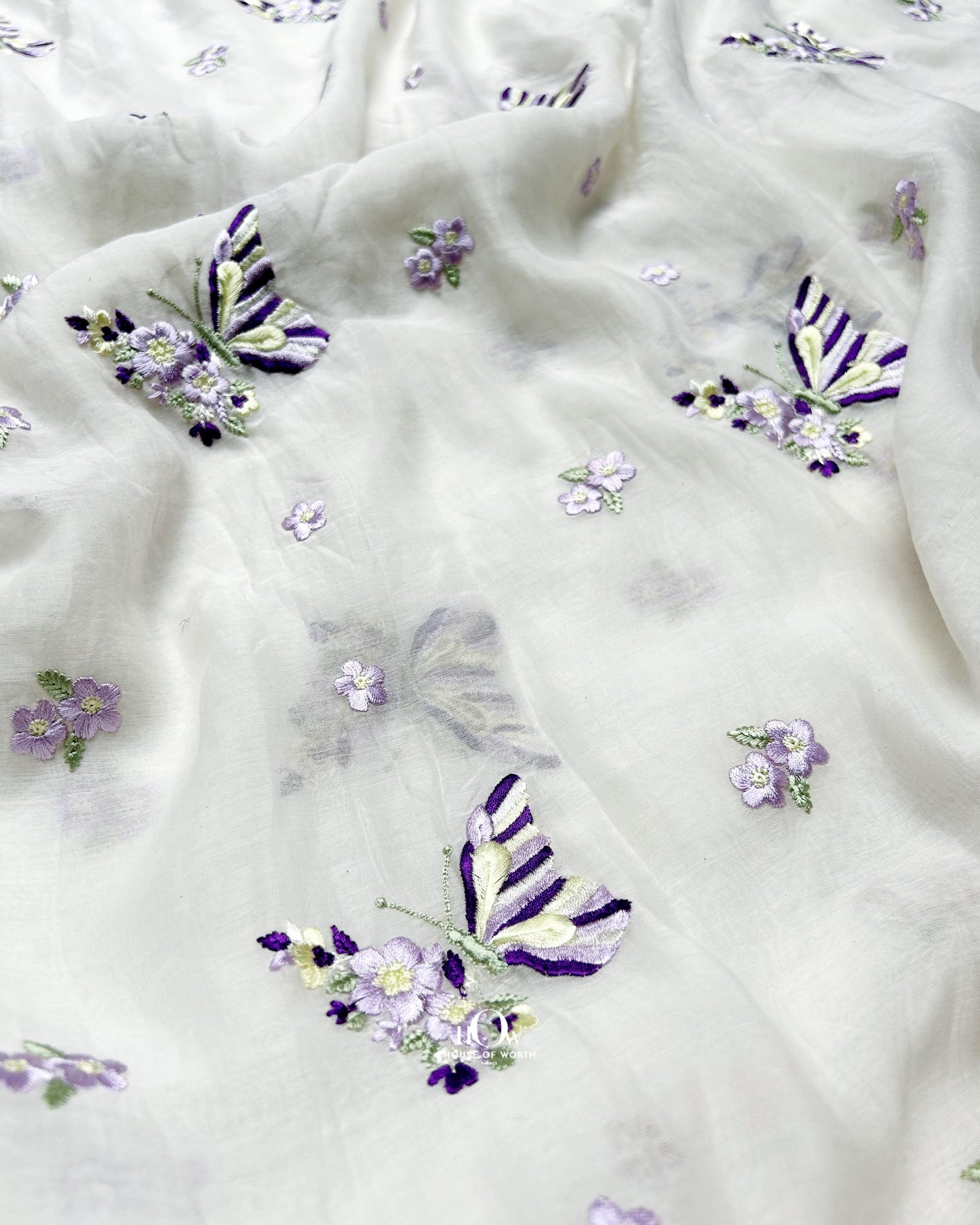 mul chanderi fabric embroidered