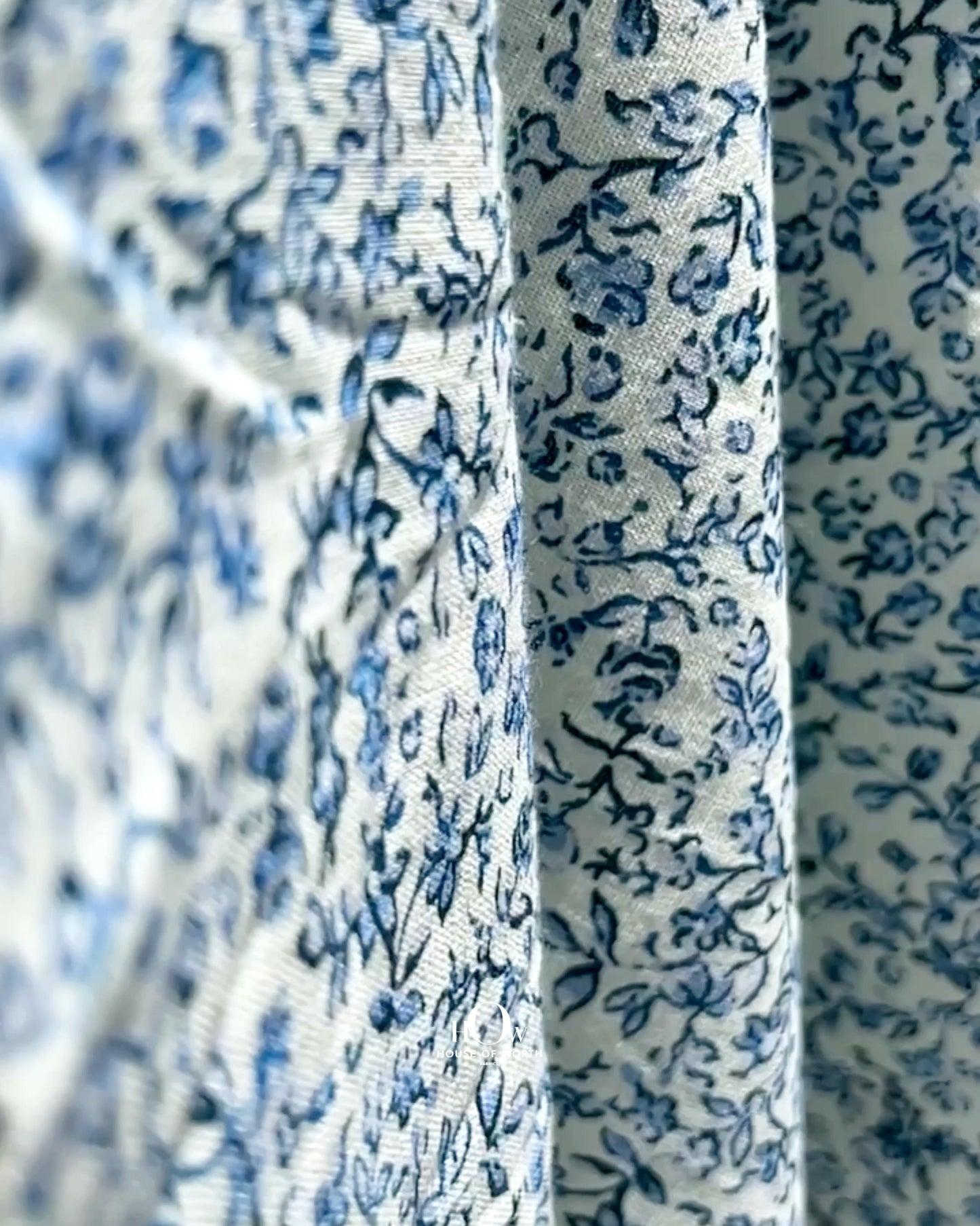 Breathable printed cotton linen fabric for casual kurtis and shirts; wholesale Delhi