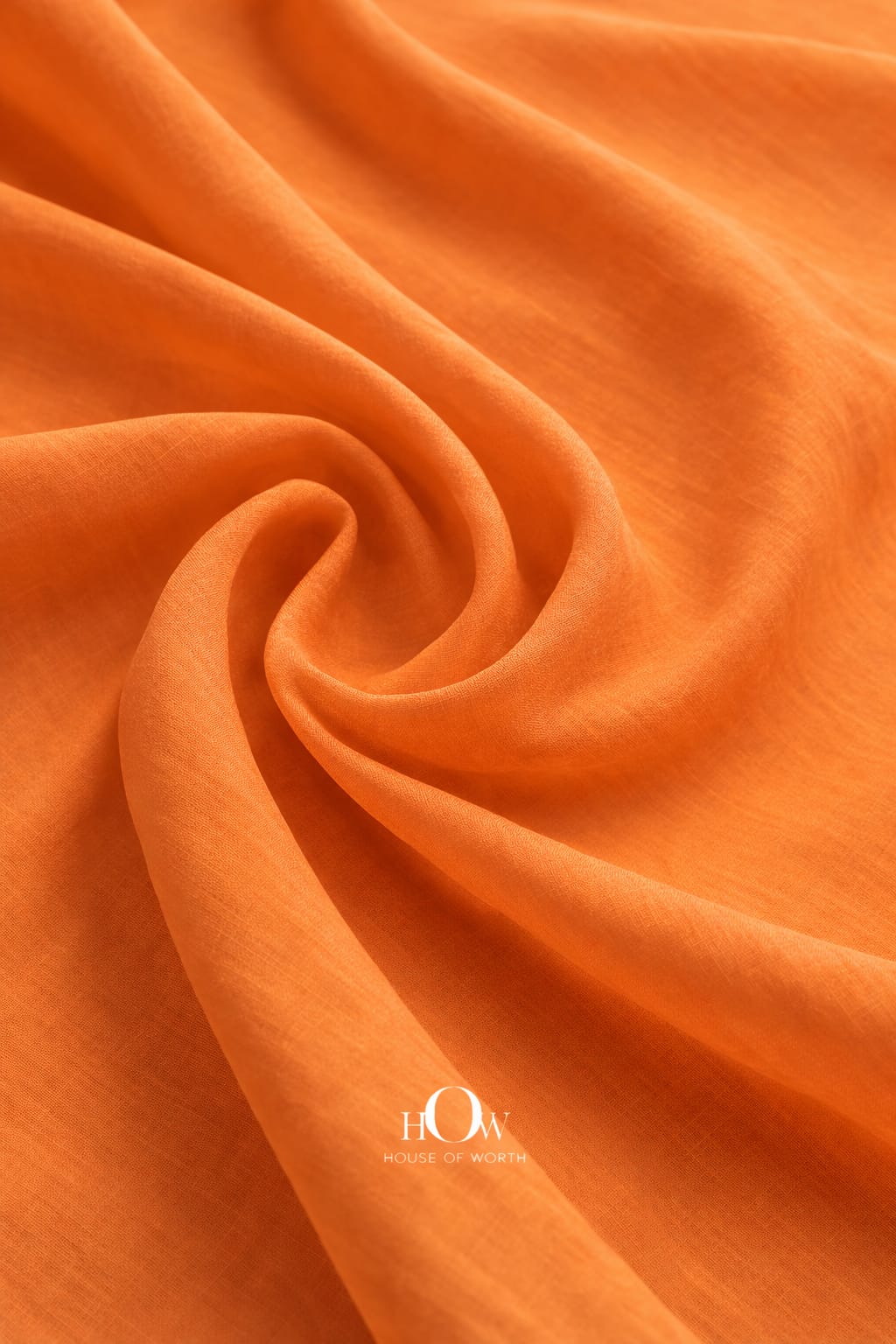 High-quality orange cotton poplin fabric for garments