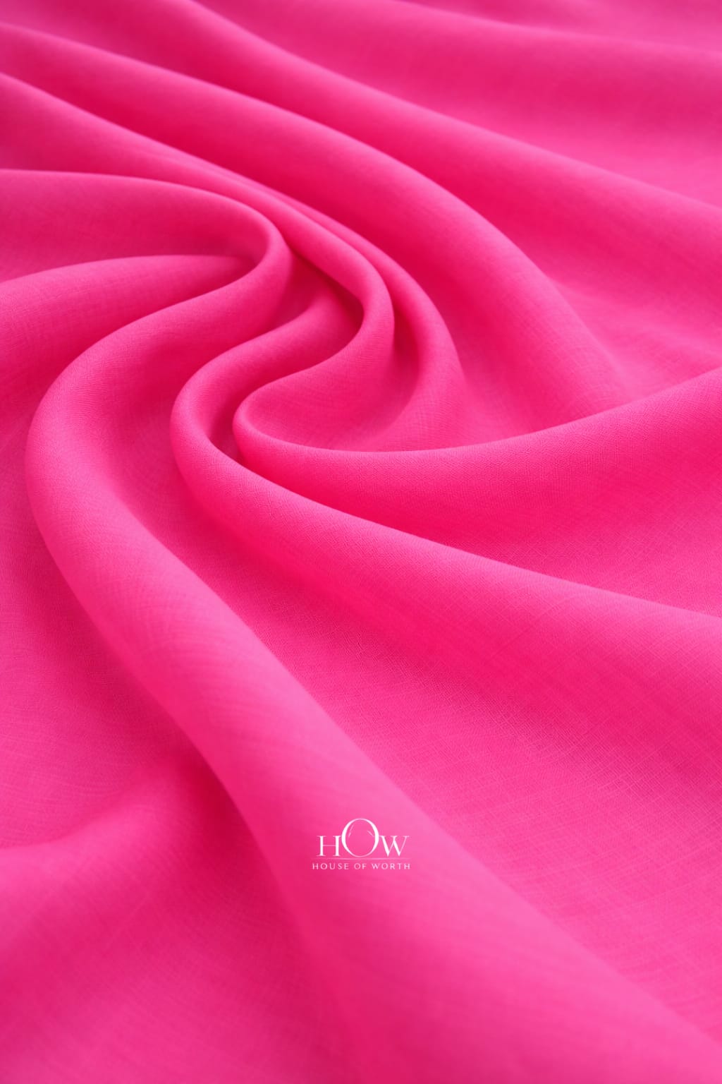 High-quality rani pink cotton poplin fabric for designer garments