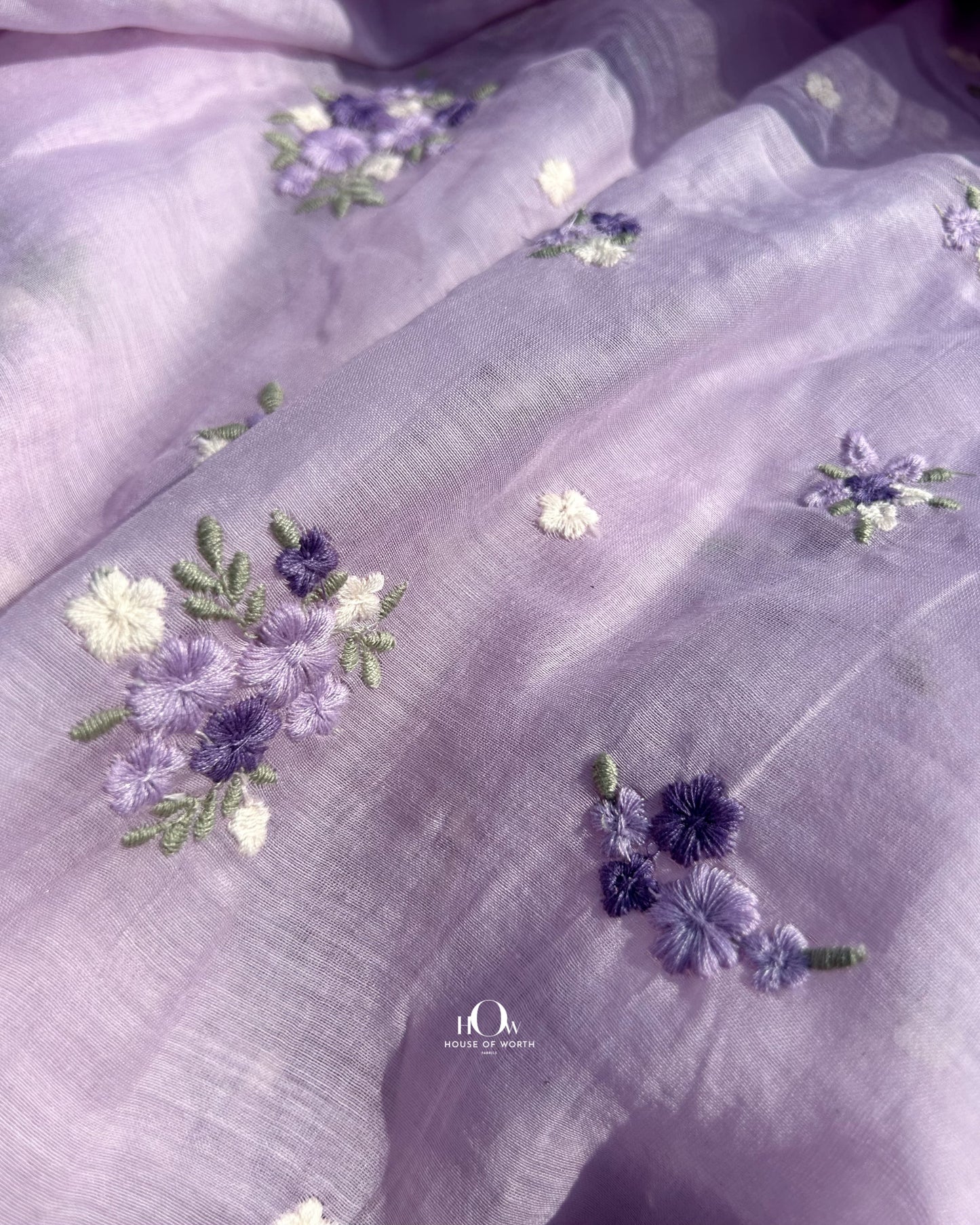 Buy floral Mul Chanderi dress material in bulk – soft, handloom fabric for kurti and saree manufacturing.