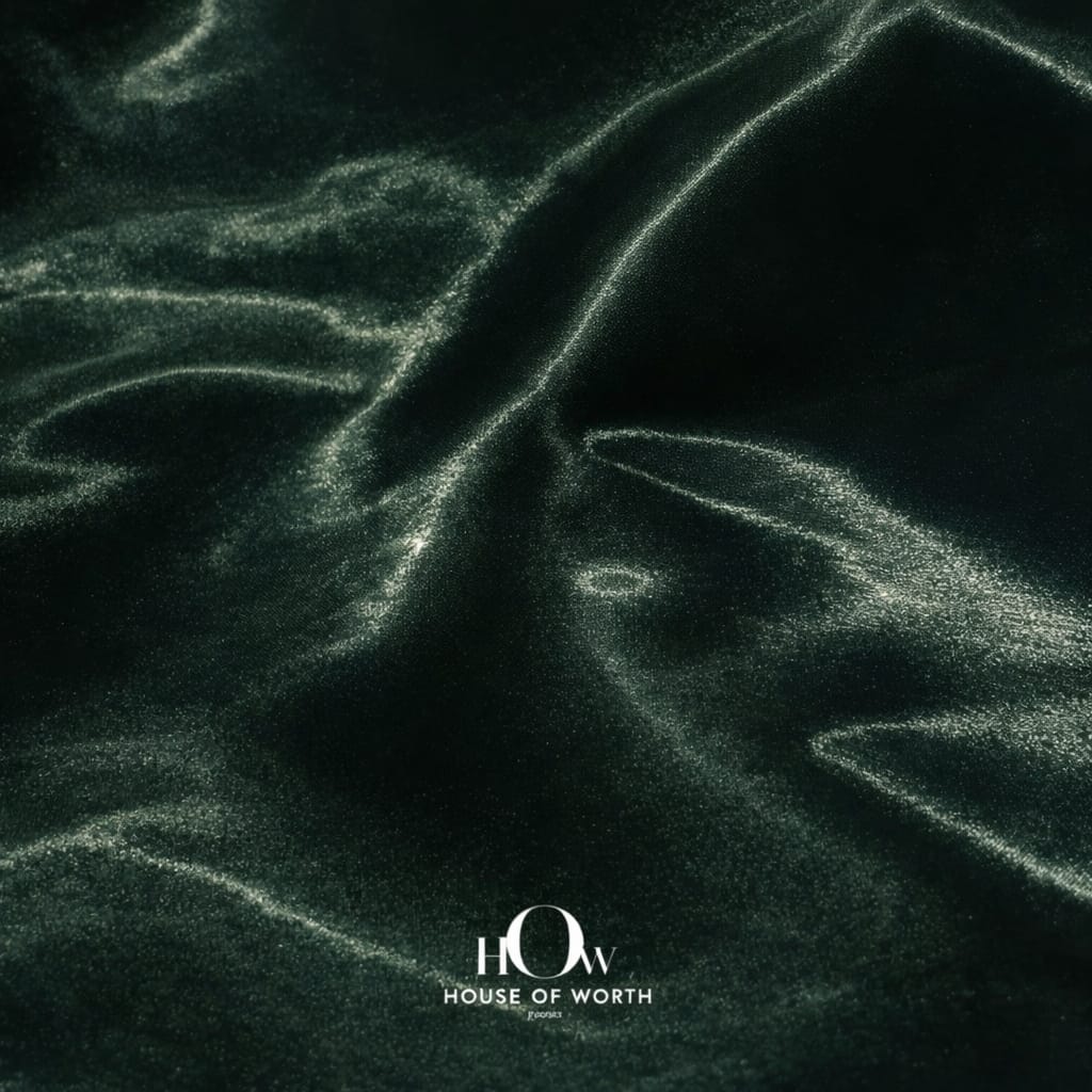 Luxury bottle green satin ideal for festive and couture outfits