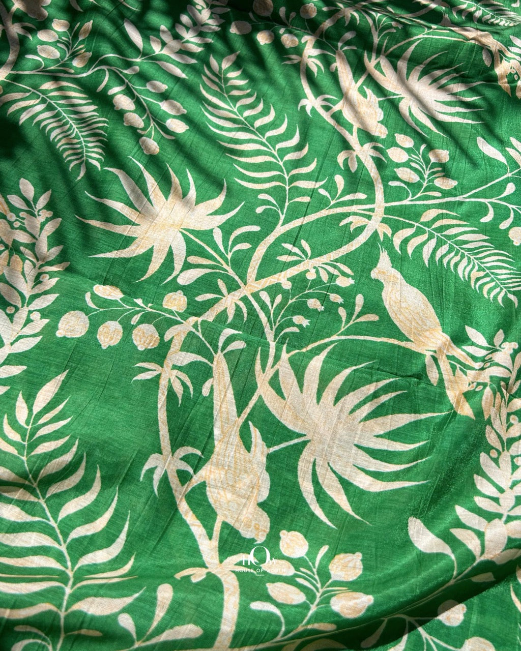 Printed malai chanderi fabric surat
