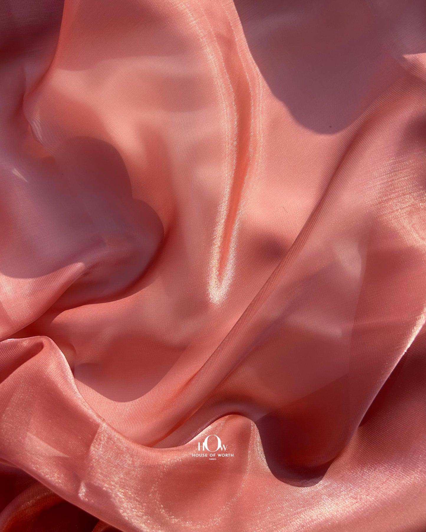 Premium Jimmy Choo glass organza fabric for wholesale, featuring extra-wide width and high sheen.