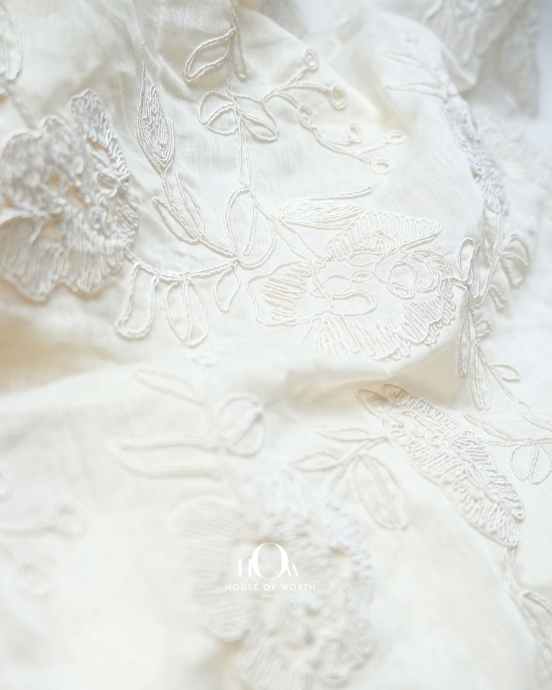 Overall embroidery work pure mul chanderi fabric