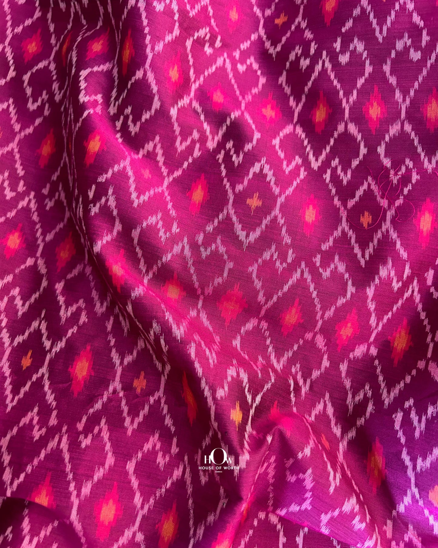 Pure silk ikat blouse fabric – Pochampally motifs sourced from Telangana