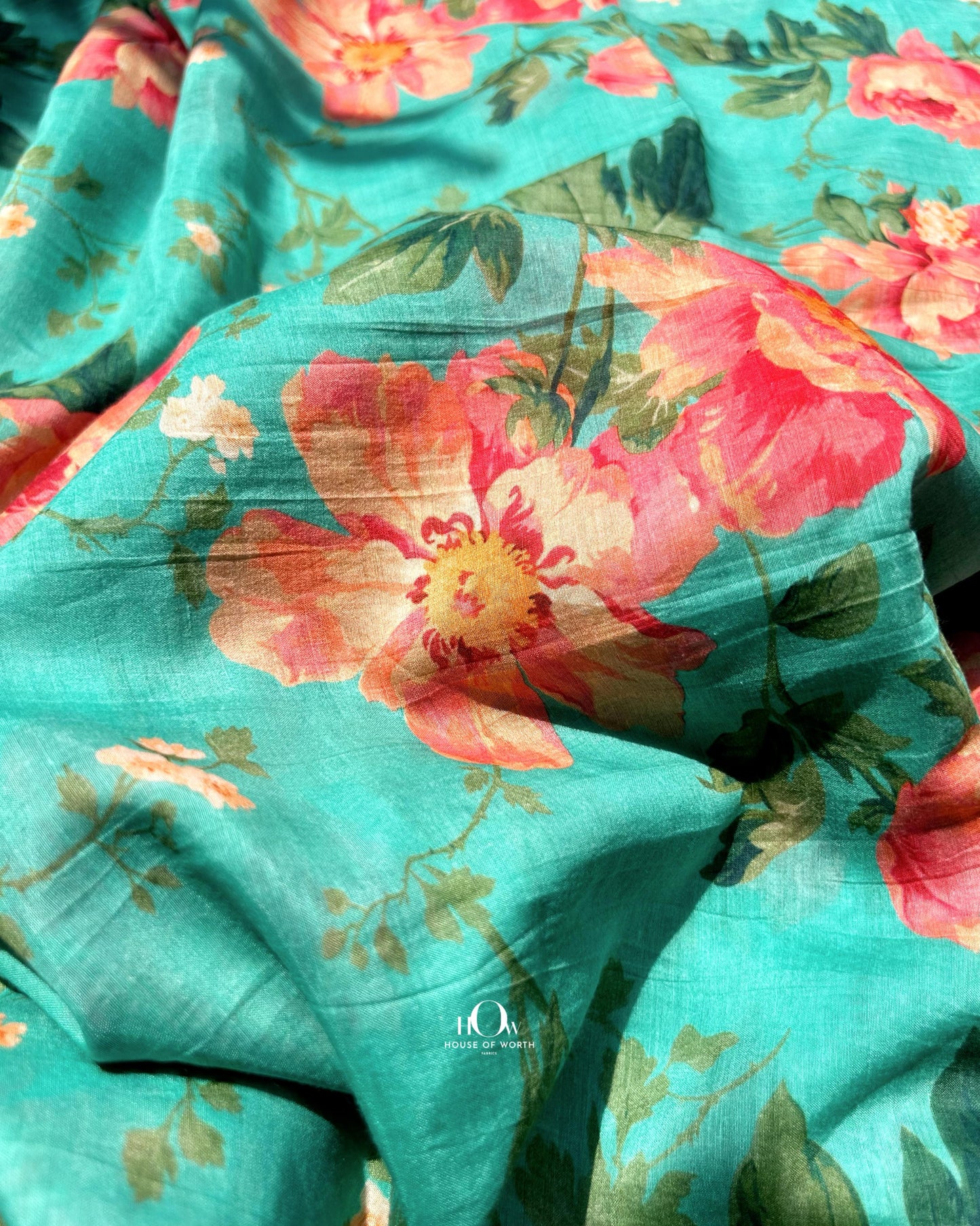 Handwoven Mul Chanderi fabric with bold print – perfect for designer suits and traditional ethnic styles.