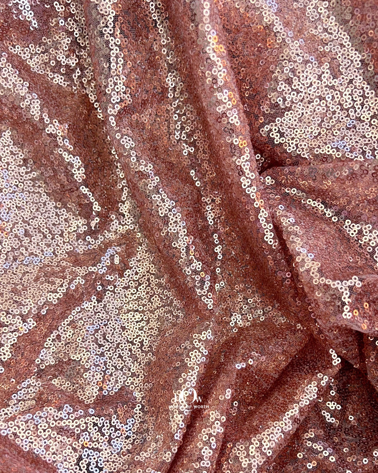 2mm khichdi sequins fabric on georgette base – suitable for bridal gowns and evening wear, available through fabric suppliers in India.