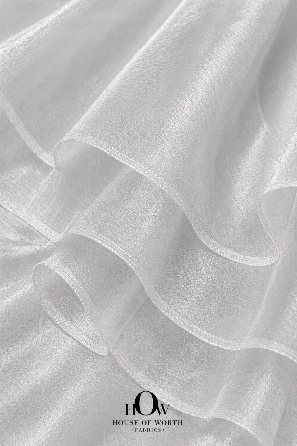 soft silver white banarasi tissue fabric for sarees