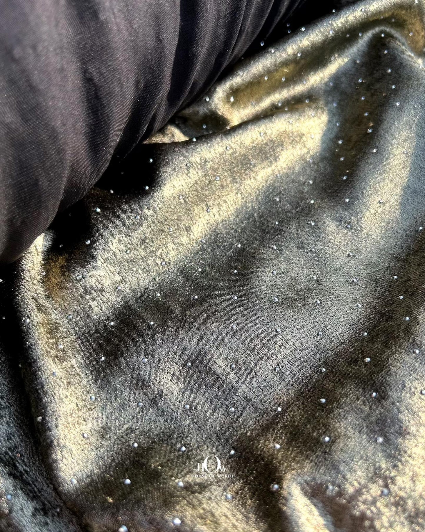 Wholesale rhinestone fabric, bulk yardage for boutiques crafting designer sarees.