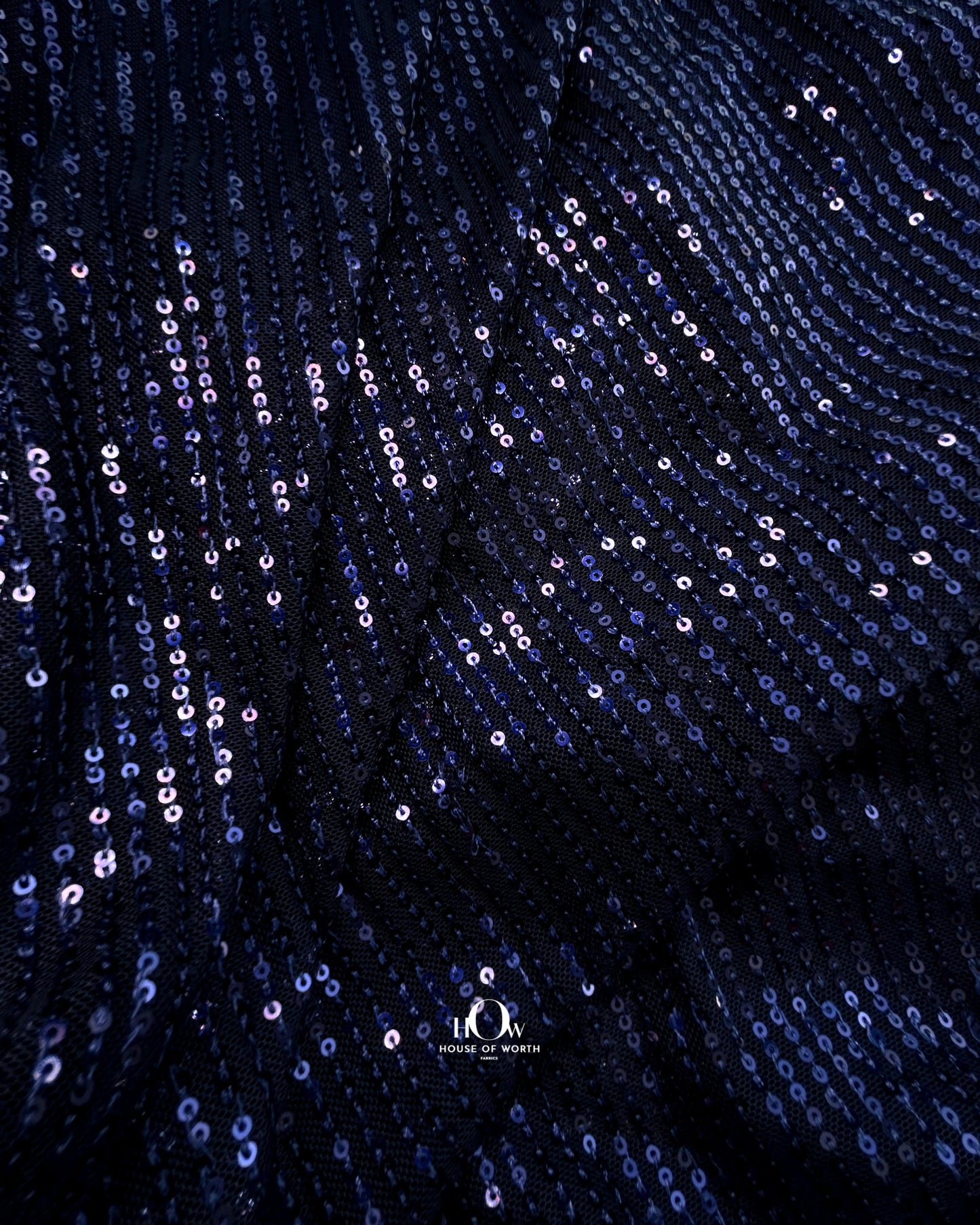 Zara sequins fabric in blue – used for high-shine stagewear and festive fashion, available with Indian importers.
