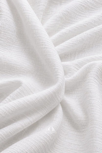 Premium 100% cotton crinkle fabric, dyeable—soft, breathable material ideal for summer kurtas and co-ord sets