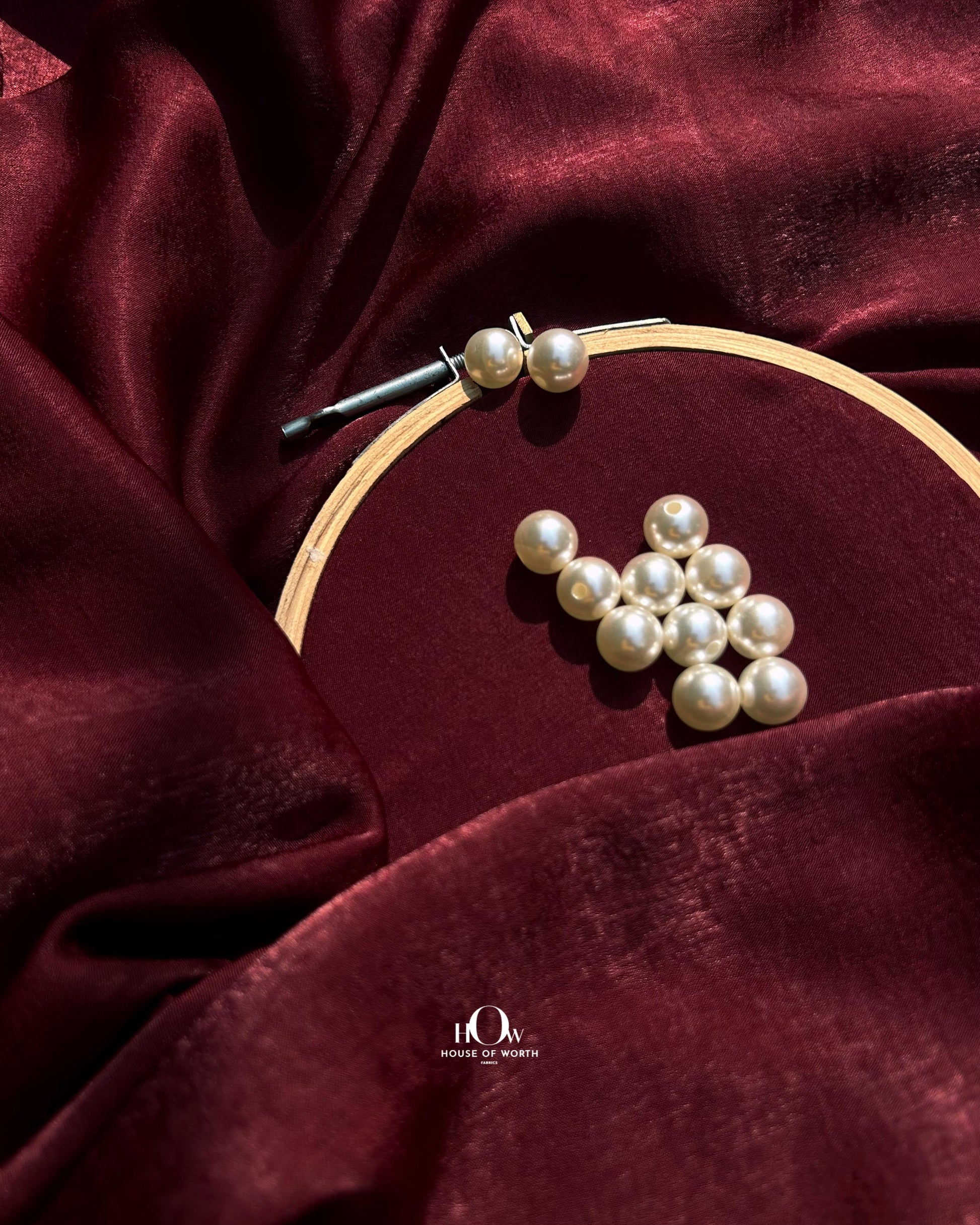 Imported velvet satin fabric from China – ideal for bridal gowns and evening wear.