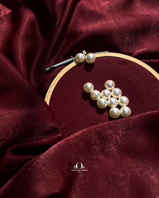 Imported velvet satin fabric from China – ideal for bridal gowns and evening wear.