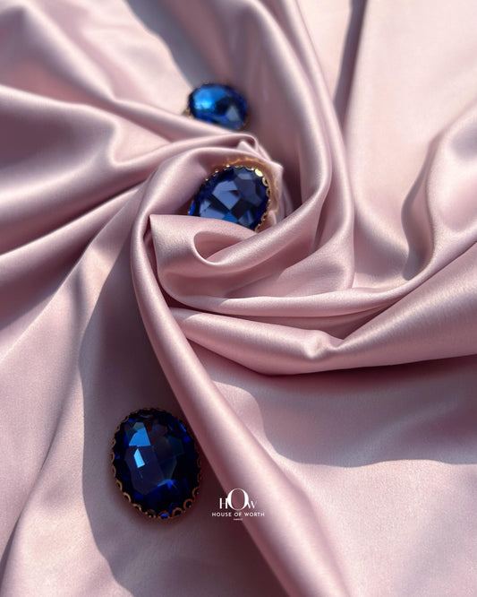 Imported stretch satin fabric from China – ideal for bridal gowns and evening wear.