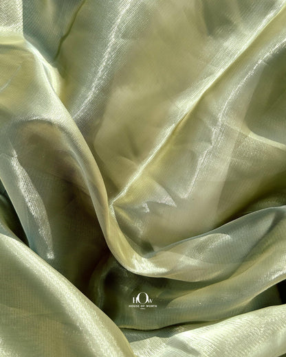 Stiff finish glass organza perfect for blouse sleeves and festive trims – supplied across India.