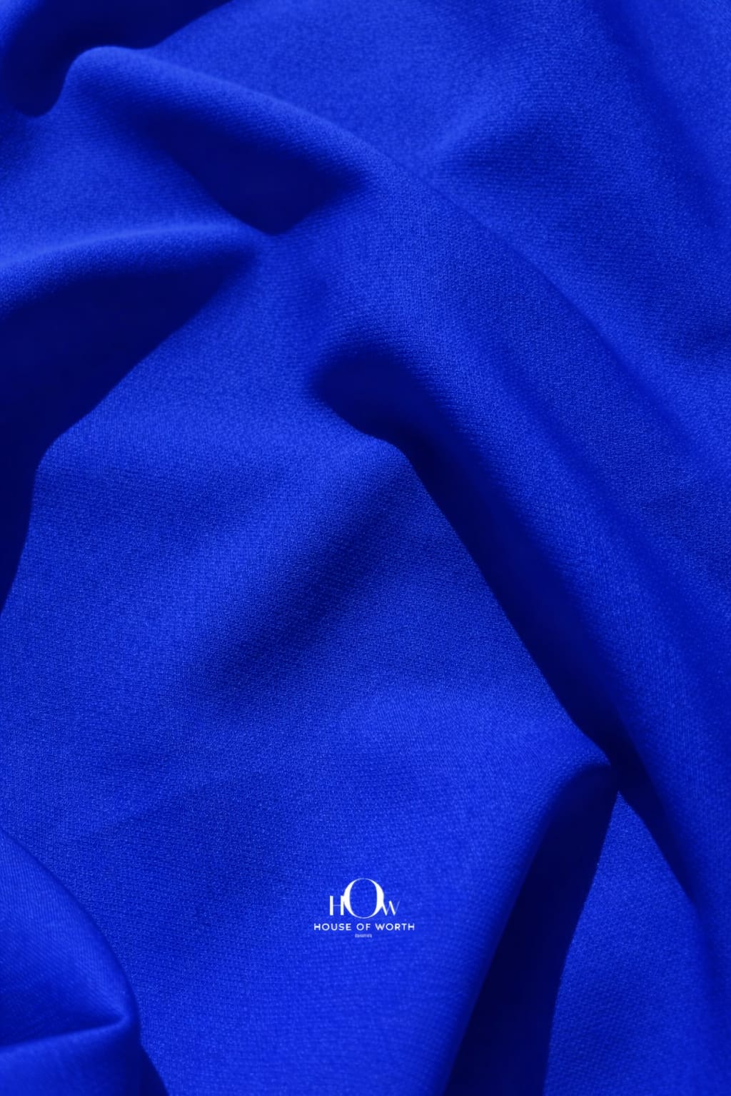 Royal blue crepe fabric drape for designer suits, blazers and western wear co-ord sets