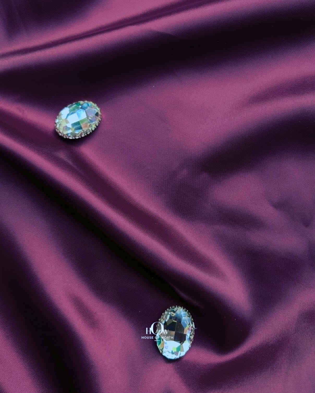 Imported bridal satin fabric.