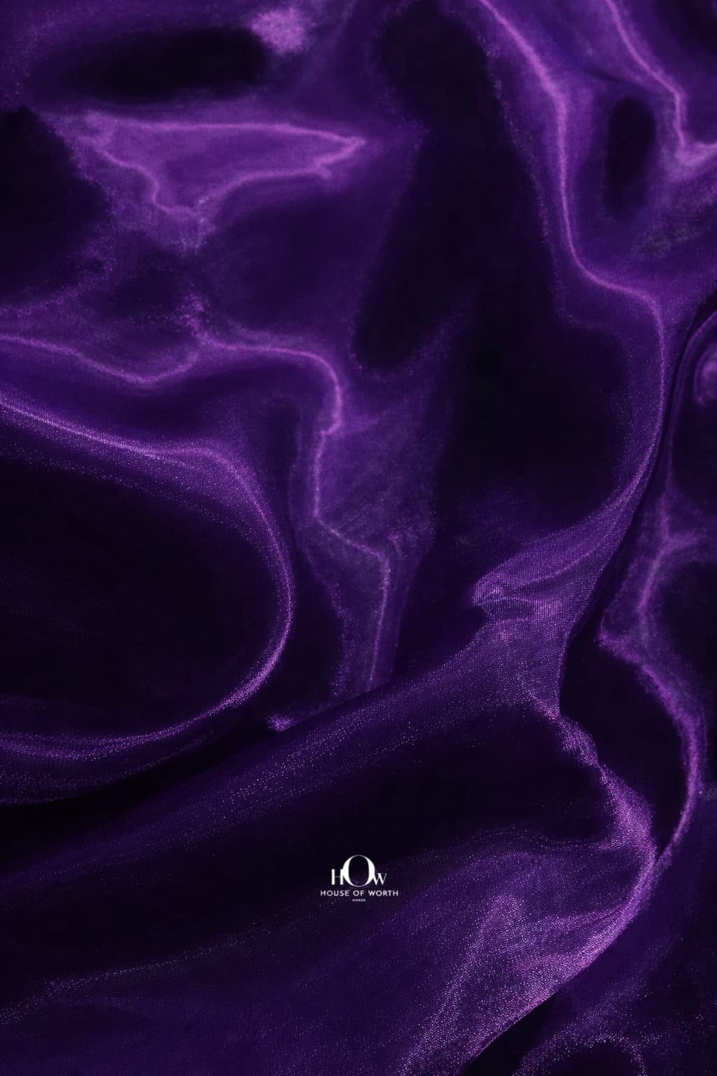 Premium purple glass organza fabric for gowns and statement outfits