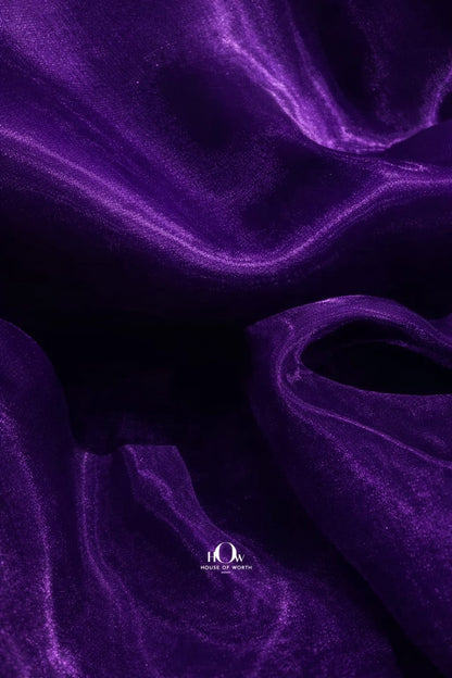 Jimmy Choo purple organza fabric for embroidery and luxury wear