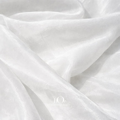 White Viscose Organza fabric for custom dyeing boutique and designer use India