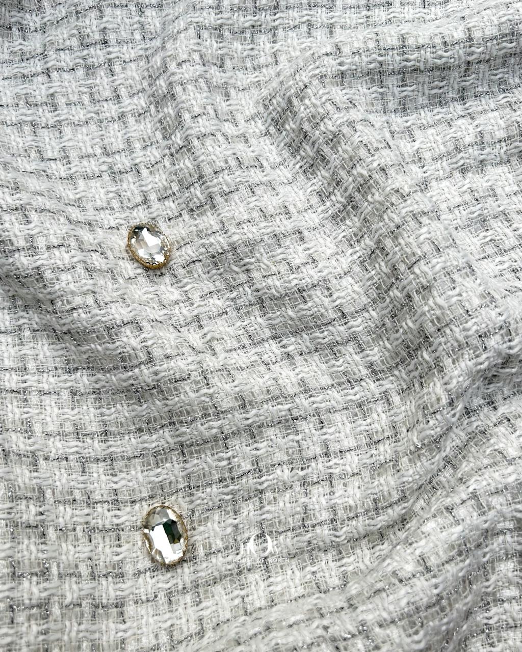 Imported tweed fabric for garments.
