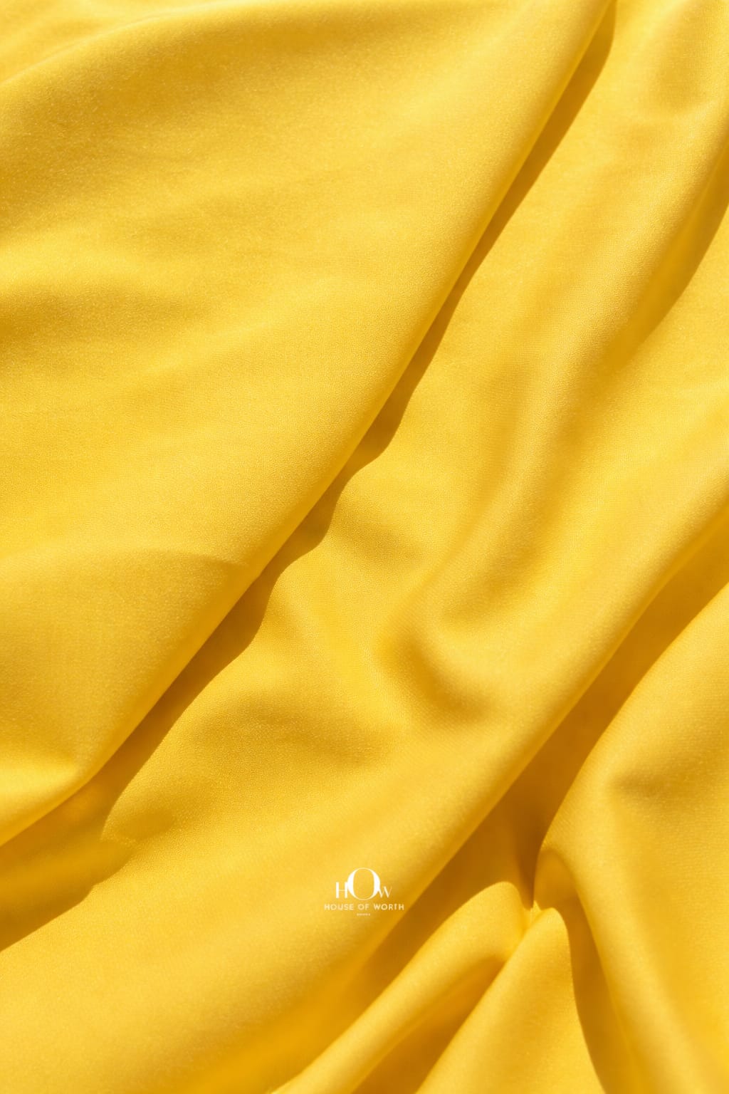  Yellow premium crepe fabric drape for western wear gowns, designer dresses and suits