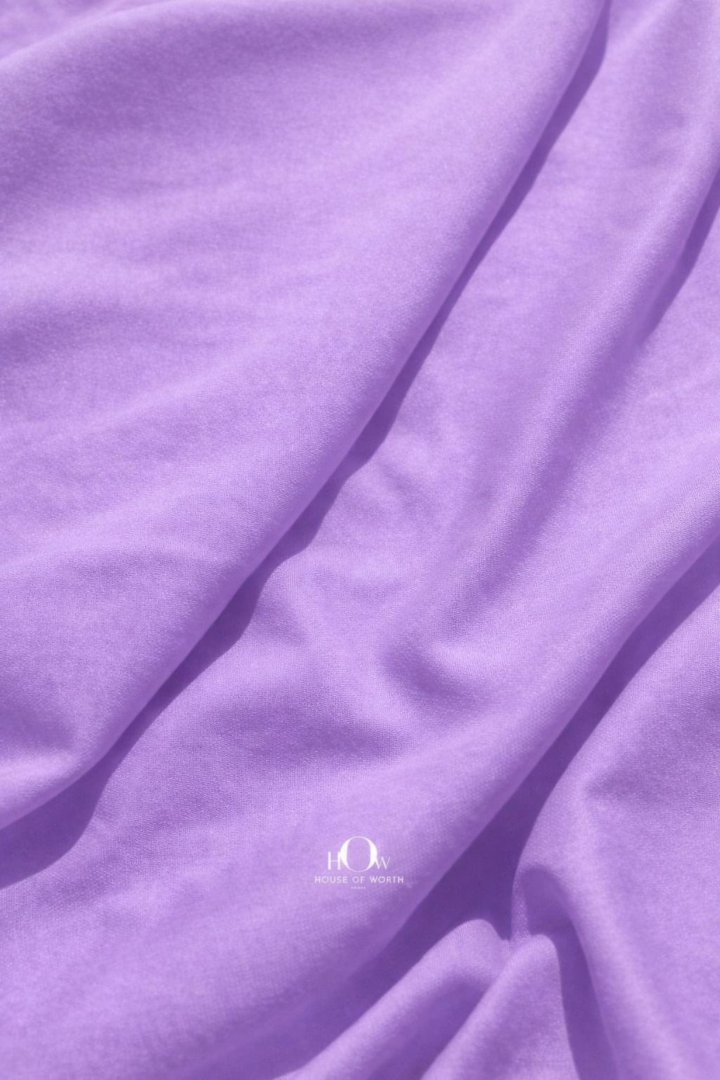  Lilac premium crepe fabric drape for boutique co-ords, suits and party wear styling