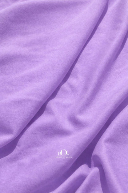  Lilac premium crepe fabric drape for boutique co-ords, suits and party wear styling