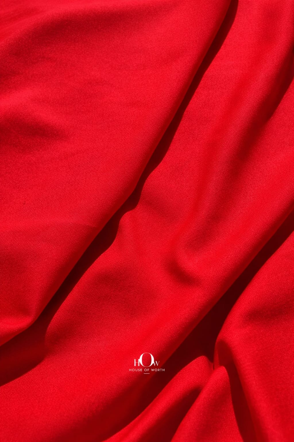 Red premium crepe fabric drape for designer western wear outfits and tailored co-ords