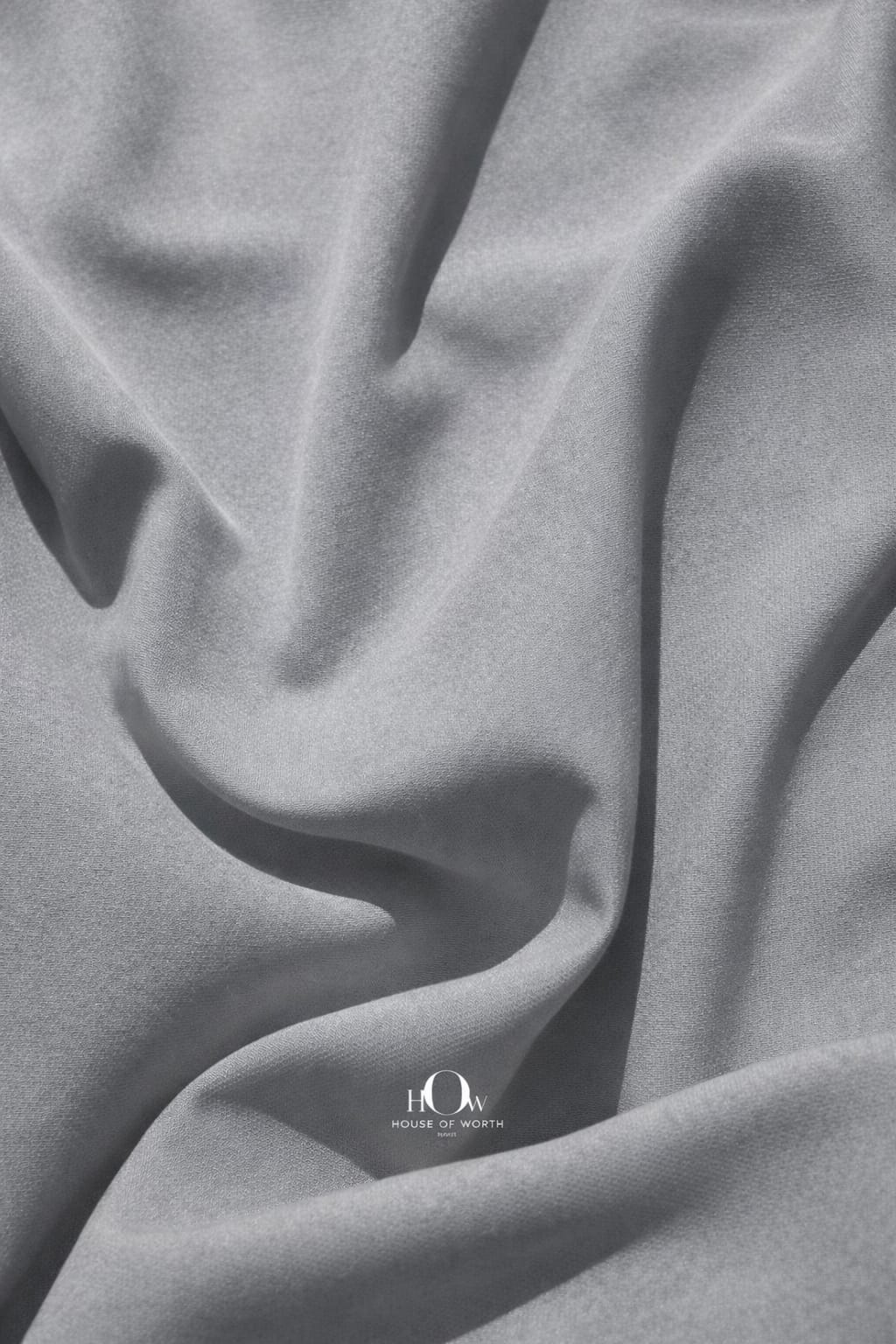 Grey premium crepe fabric fall and drape for skirts, suits and western wear co-ords