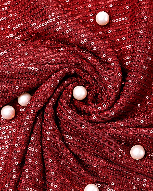 Imported red sequins fabric