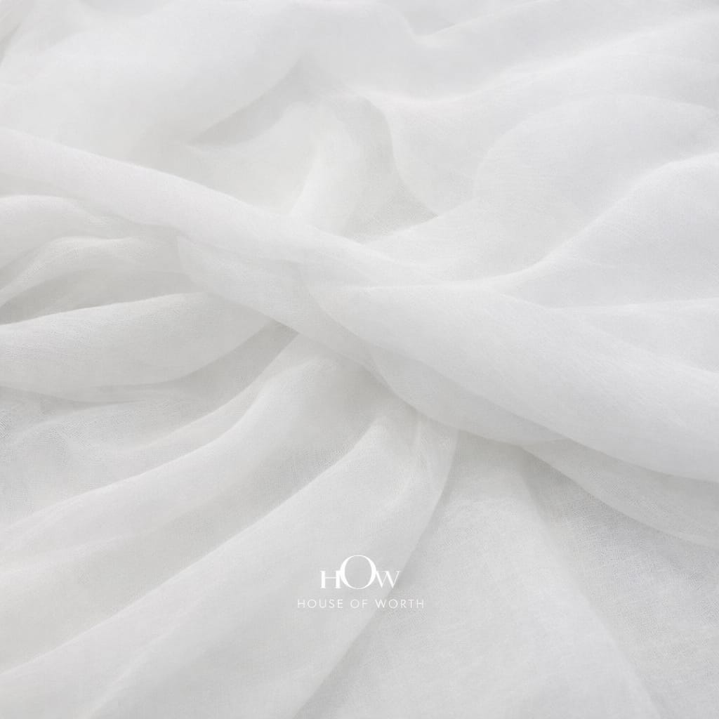 Lightweight flowy chiffon fabric for bridal and couture use