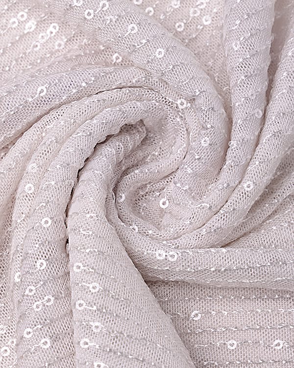 white on white sequins fabric