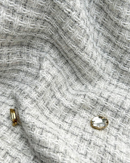 Tweed fabric for blazer and pants.