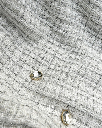 Imported tweed blazer fabric.