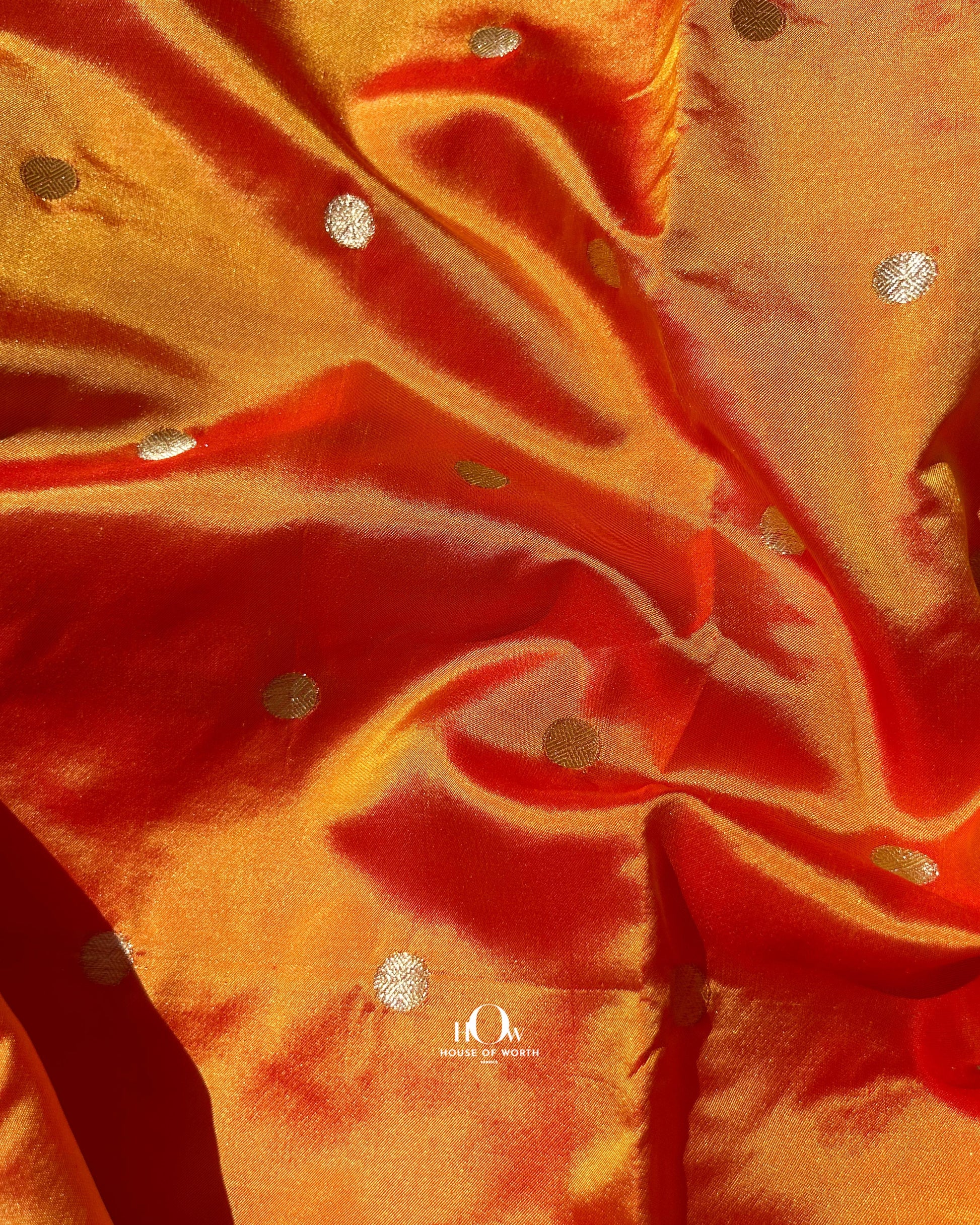Two-tone pure banarasi silk fabric for indian ethnic wear