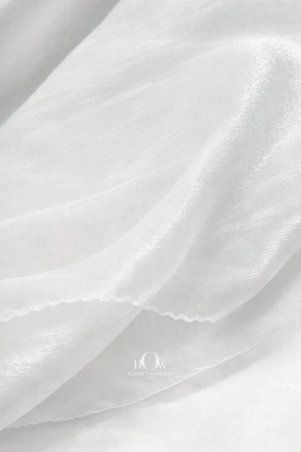 Premium dyeable Viscose Organza fabric sheer luxury base for bridal and couture garments