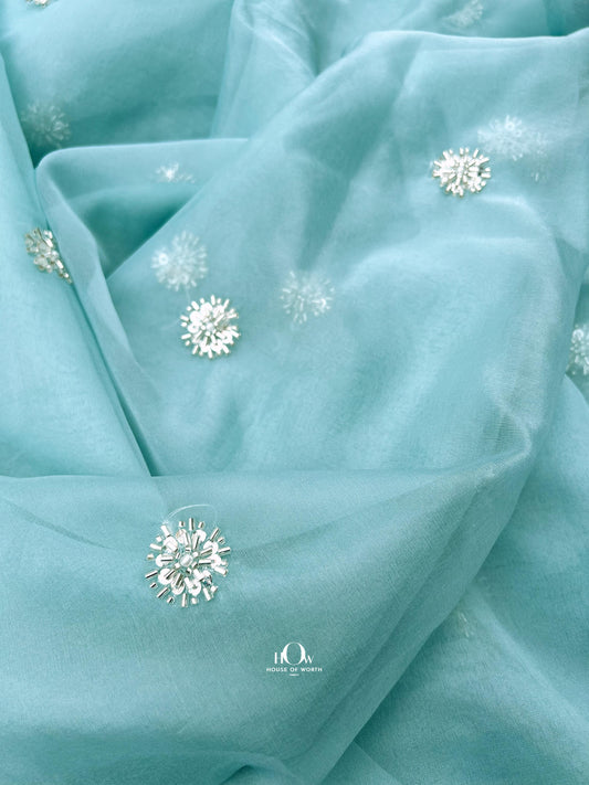 Imported organza fabric for partywear. Fabric importers in Delhi.