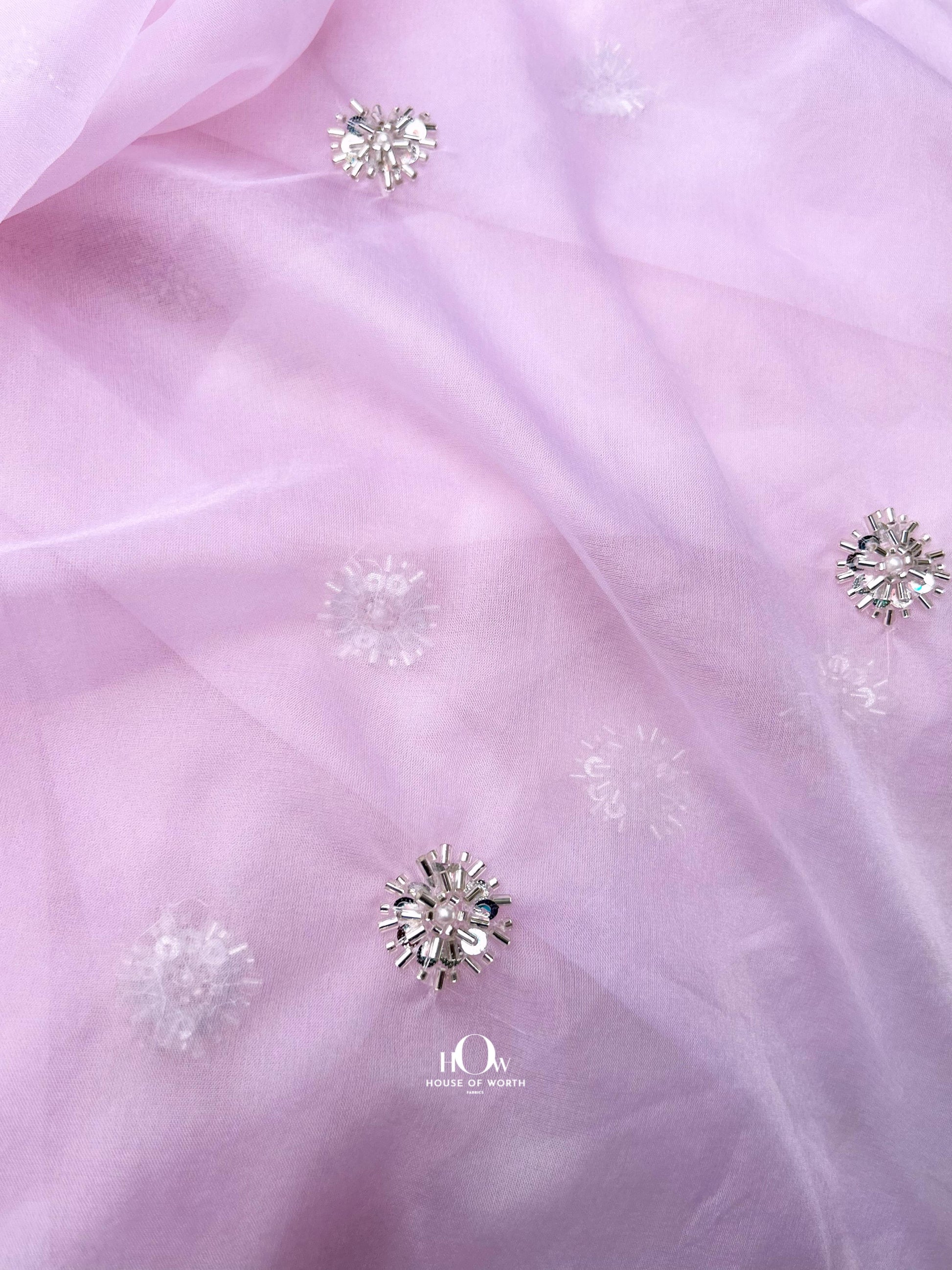 Organza fabric for designer lehengas, wholesale organza in Delhi market