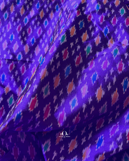 Handloom Pochampally ikkat silk dress material – perfect for festive kurta sets.