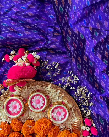 Pure Pochampally ikkat silk fabric for sarees – handwoven in Telangana, ideal for ethnic wear