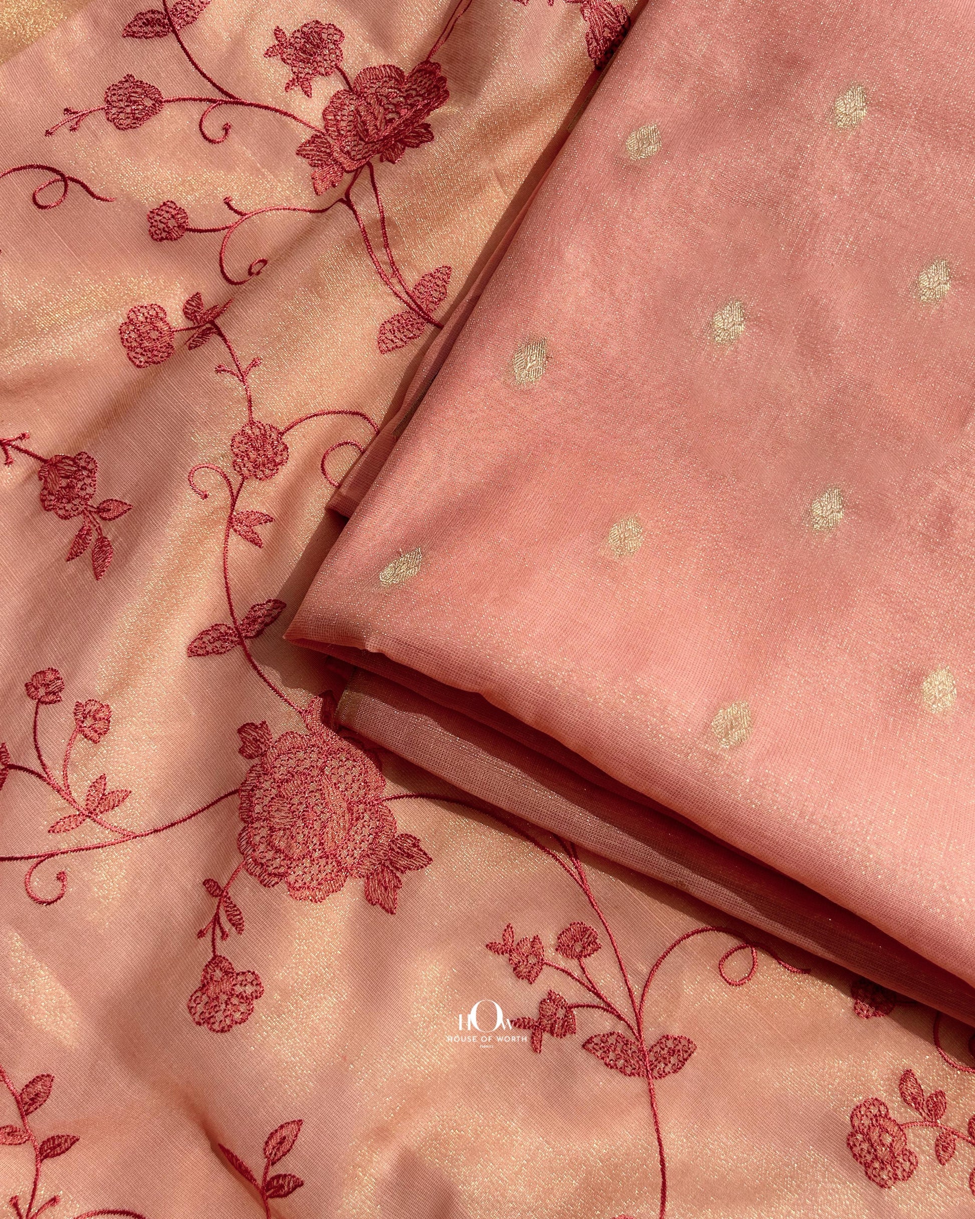 Lightweight cotton unstitched suit with matching dupatta and bottom.  Pure banarasi suit price.
