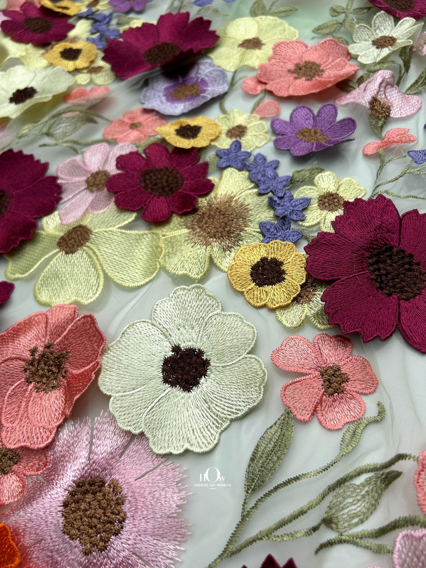 Imported floral applique fabric – sophisticated bridal and eveningwear option
